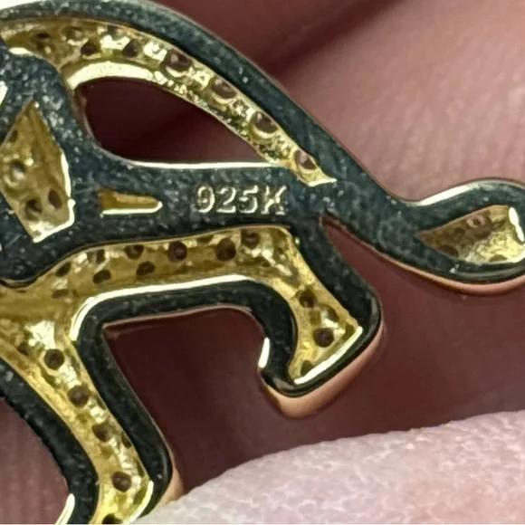 18KT Gold Over Sterling Silver Lion Pendant – Iced Out King Design - Picture 5 of 5